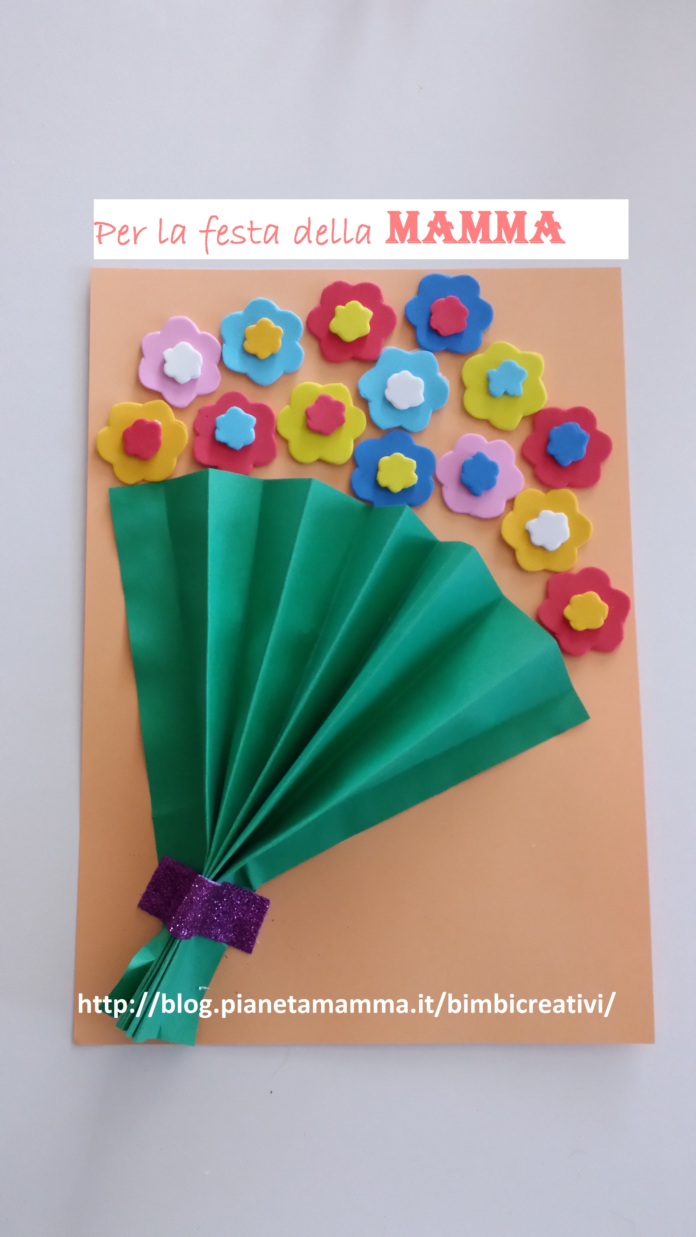 Mazzo Di Fiori Per La Festa Della Mamma Mother S Day Flowers Bimbi Creativi