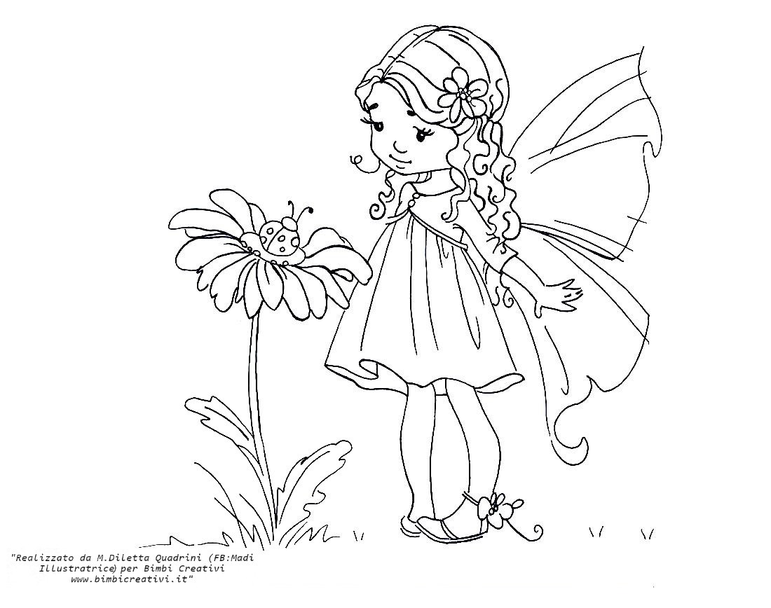 Disegno di fata da colorare | Bimbi Creativi