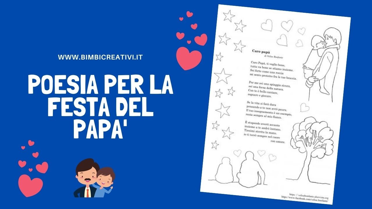 la poesia di un bambino in bicicletta con papà