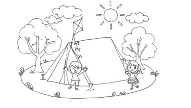 bimbi-creativi-disegno-campeggio