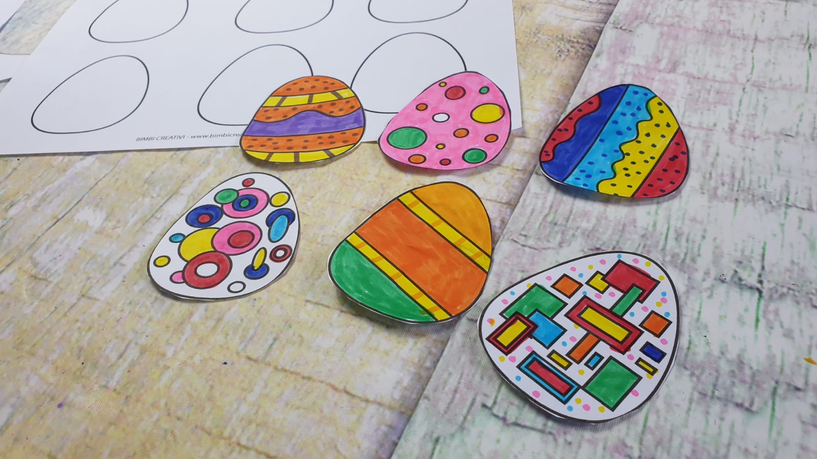 Uova di Pasqua da colorare e da decorare / Easter eggs to color and  decorate