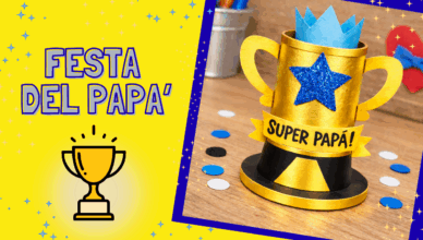 lavoretto festa del papà con il rotolo di carta