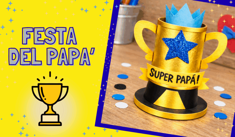 lavoretto festa del papà con il rotolo di carta