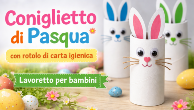 Lavoretto Pasqua con rotolo carta igienica
