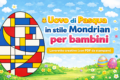 Uovo di Pasqua in stile Mondrian per bambini: lavoretto creativo (con PDF da stampare) 🐣