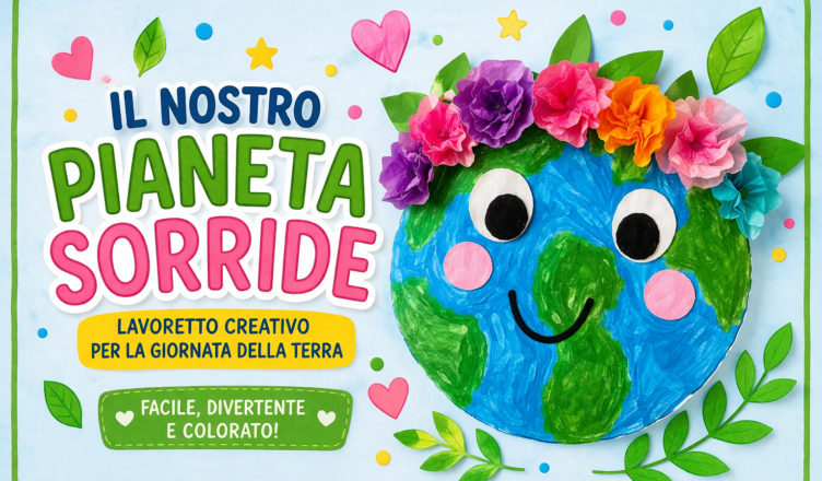 Lavoretto Giornata della Terra per bambini con corona di fiori, attività creativa facile abbinata al libro Ascolta la Terra