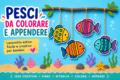 Pesci da colorare e appendere: un lavoretto estivo facile e creativo per bambini