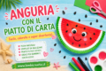 Lavoretto estivo con il piatto di carta: realizza una simpatica anguria che dondola!
