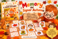Memory del Signor Autunno da stampare: gioco gratuito per bambini