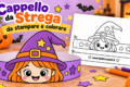 Cappello da strega da stampare: lavoretto di Halloween per bambini